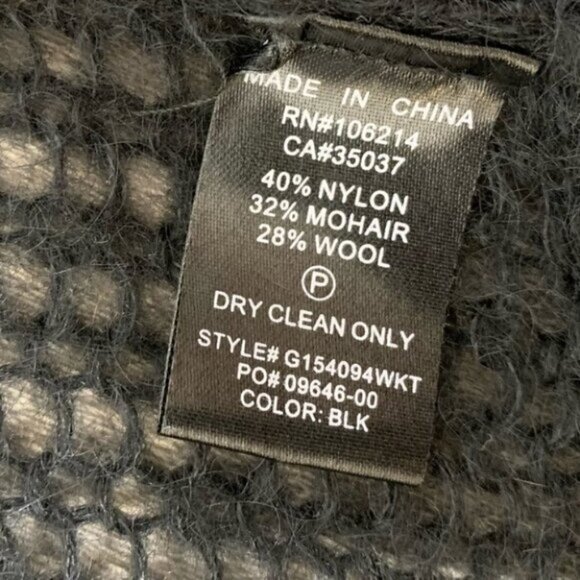 Anthropologie Joe's Jeans Forte Knit Cardigan Sweater Cacoon Wool Black Size XS - Picture 12 of 15